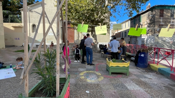 Lancement du chantier de rénovation des espaces publics du quartier des Crottes à Marseille